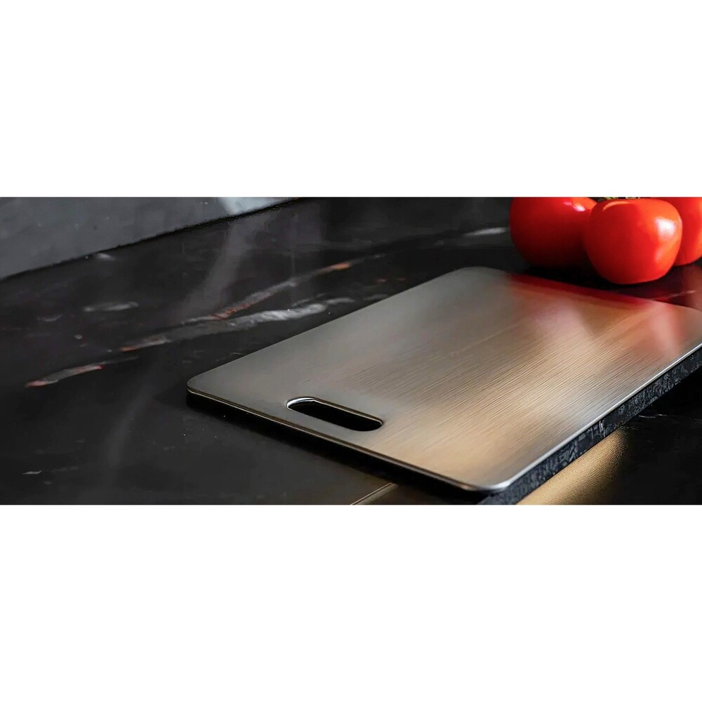 99.89% Pure Titanium Cutting Board Handcrafted Japanese Excellence 11.4x7.8 In